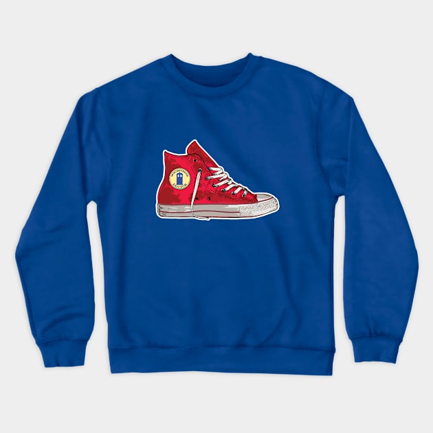 DOCTOR SWHOES RED Crewneck Sweatshirt by KARMADESIGNER T-SHIRT SHOP